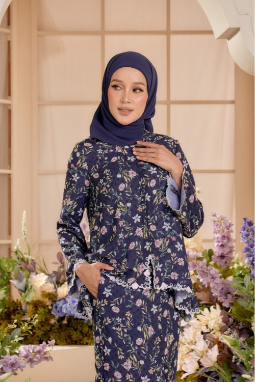 KURUNG MELUR NAVY PEONY