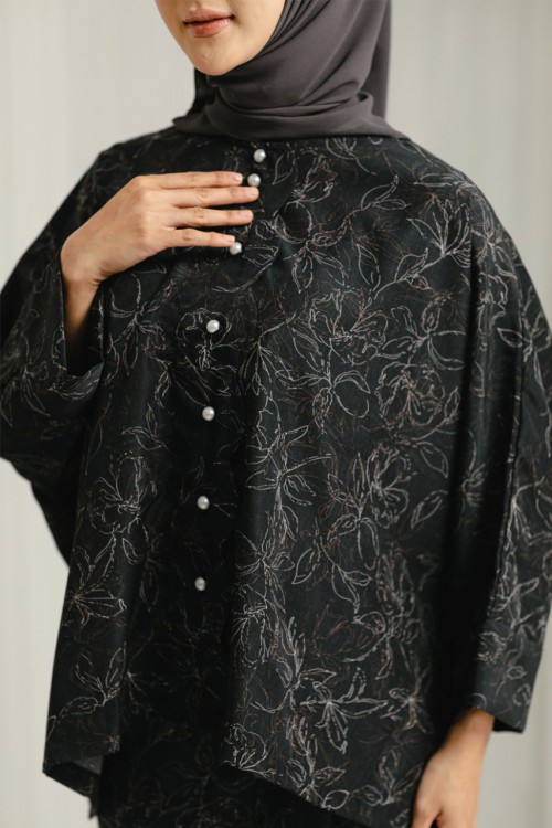 KURUNG DAHLIA BLACK MARBLE