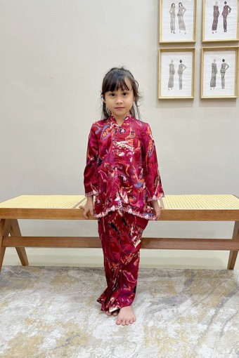 KURUNG MELUR KID MAROON PINK